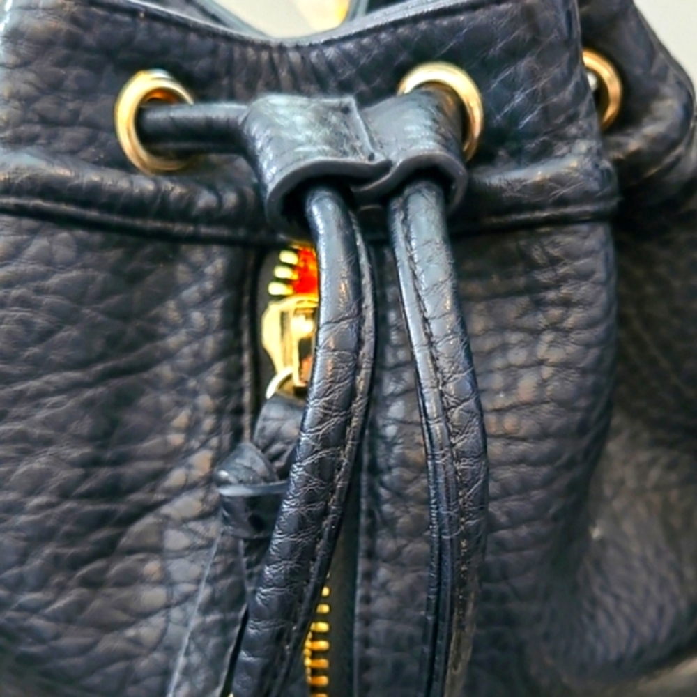 Poverty Flats -Black With Gold Hardware Crossbody Bag with Adjustable Strap - Picture 2 of 8